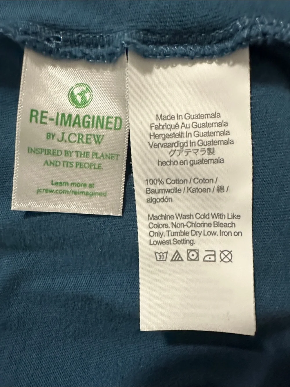 J.Crew Washed Crewneck Tee in Teal Blue